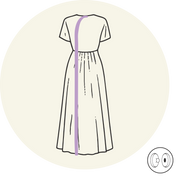 Robe longue (en dessous du genou) - Ouverture dans le dos - Courbe